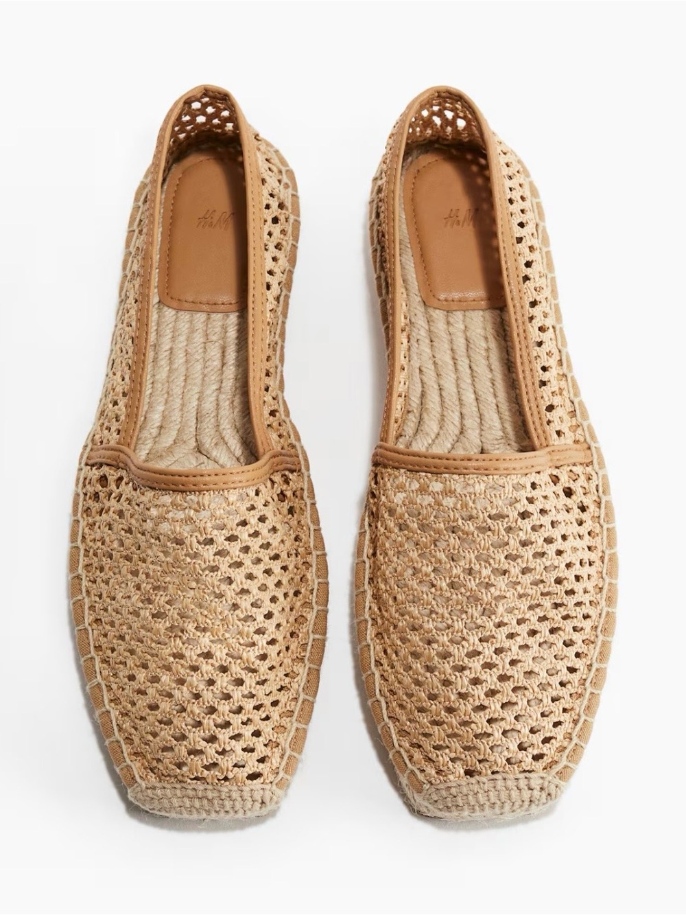 NEW! H&M Tan Woven Espradilles - Size 39 / 8